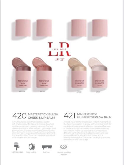 420 MASTERSTICK BLUSH CHEEK LIP BALM 421 MASTERSTICK İLLUMİNATÖR GLOW BALM