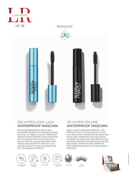 250 HYPER LONG LAST WATERPROOF MASKARA 251 HYPER VOLUME WATERPROOF MASKARA